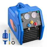 Vevor Kältemittelabsauggerät Tragbare Kältemittel Absaugstation, 220V/50Hz 1450 U/min. 3/4 PS mit Einzylinder Absauganlage für Kältemittel A1 & A2L, Rückgewinnungsgerät für KFZ- & Hausklimaanlagen