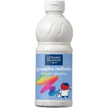 Lefranc Bourgeois Gouache Liquide Redimix Temperafarbe weiß 500,0 ml