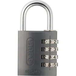 AV-Zahlen-Vorhangschloss 145/40, Aluminium massiv, titanium