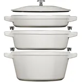Staub Cocotte Kochtopfset 3-tlg. weiß