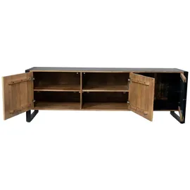 deluke LIV TV-Lowboard 60x47x180cm Schwarz Mangoholz