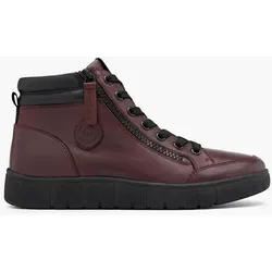 Leder Komfort Schnürer - Damen - bordeaux