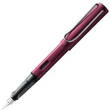 Lamy Füllhalter AL-star black purple Füller – mit ergonomischem Griff & polierter Stahlfeder in Strichbreite EF – leichtes Aluminiumgehäuse – inkl. Tintenpatrone T 10 blau – Rechtshänder