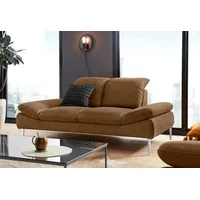 W.SCHILLIG 2-Sitzer enjoy&MORE, mit Sitztiefenverstellung, Füße Chrom glänzend, Breite 202 cm braun