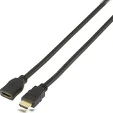 SpeaKa Professional HDMI Verlängerungskabel HDMI-A Stecker, HDMI-A Buchse 5.00 m Schwarz SP-7870536 4K UHD, Audio Return Channel