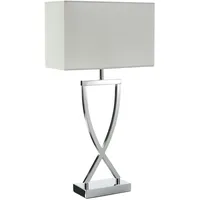 Tectake GmbH Tischleuchte Avina, modernes Design, 60W - chromfarben
