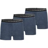 normani Outdoor Sports 3er Pack Herren Merino Boxershorts Unterhose in Navy | Gr.: S