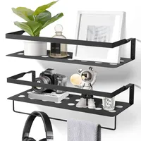 Uten Wandregal Metall, Bad Regal Kücheregal 2er Set, Metallregal