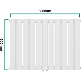 neu.haus Designheizkörper Nore Weiß 60x80cm Einlagig 616W