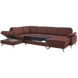 meinSofa Wohnlandschaft Leder lila