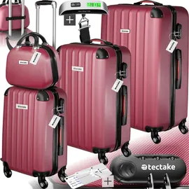 Tectake Koffer-Set 4-tlg. rot
