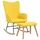 vidaXL Schaukelsessel Modell 2 Polyester 70 x 90 x 80 cm Senfgelb mit Hocker