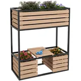 Outsunny Hochbeet 83 x 39 x 100 cm Braun