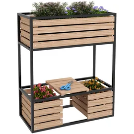 Outsunny Hochbeet 83 x 39 x 100 cm Braun