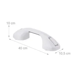 Relaxdays Haltegriff Premium mit Saugnapf bis 70 kg grau/weiß