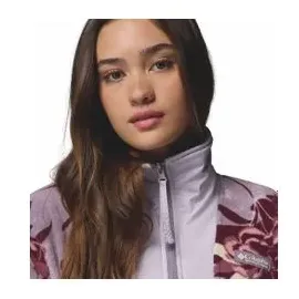 Columbia Damen Sequoia grove Printed Half zip Fleece-Überziehhilfe, Shale Purple blossoming