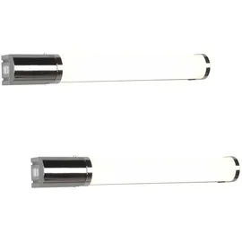 meineWunschleuchte Wandleuchten 2er Set 41,5cm Silber