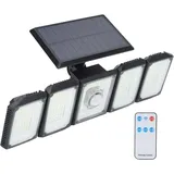 Solar-Außenleuchte, Solar-Außenleuchte mit Bewegungsmelder, 300 LEDs, IP65 wasserdichter Solar-Außenfluter