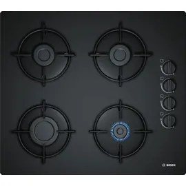 Bosch HERDSET BOSCH Backofen Pyrolyse + Gas-Kochfeld elektrischer Zündung autark 60 cm - Schwarz