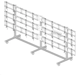 peerless DS-C555-4X3 portabler Videowand-Wagen