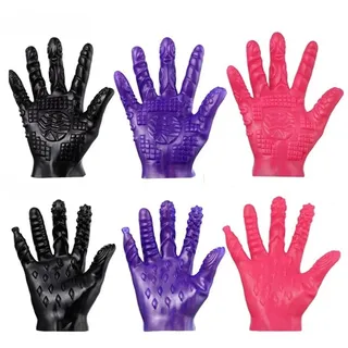 Sex Handschuhe Masturbation Erotischer Finger Für Erwachsene Paare Sex Produkte Handschuhe Sex Shop Spielzeug Handschuhe (Schwarz-A)