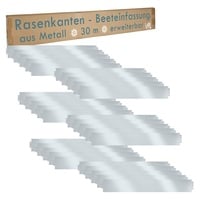 V2Aox Rasenkante Rasenkante 30 m 100x14 cm Beeteinfassung Beetumrandung Mähkante Metall