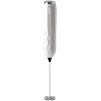 IUIRE Elektrische Milchaufschäumer, Handheld Milchschäumer Stab für Kaffee, Geschenkschaumbereiter für Kaffeeliebhaber, Latte Macchiato, Cappuccino, Matcha, batteriebetrieben (White)