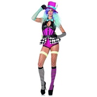 Leg Avenue Kostüm Neon Hutmacherin, Mad Hatter Kostüm im Wunderland der 80er Jahre! rosa M