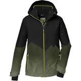 KILLTEC Jungen Skijacke/Funktionsjacke mit Kapuze und Schneefang KSW 383 BYS SKI JCKT, schwarz, 164, 42096-000