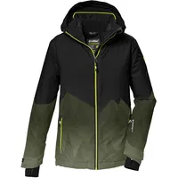 KILLTEC Jungen Skijacke/Funktionsjacke mit Kapuze und Schneefang KSW 383 BYS SKI JCKT, schwarz, 164, 42096-000
