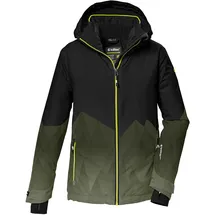 KILLTEC Jungen Skijacke/Funktionsjacke mit Kapuze und Schneefang KSW 383 BYS SKI JCKT, schwarz, 164, 42096-000