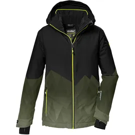KILLTEC Jungen Skijacke/Funktionsjacke mit Kapuze und Schneefang KSW 383 BYS SKI JCKT, schwarz, 164, 42096-000