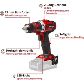 Einhell TE-CD 18/40 Li Solo ohne Akku + Systemkoffer E-Case S-F