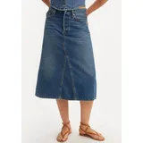 Levi s Levis Damen High Rise A-Line DECON SKIRT in Blau US 29