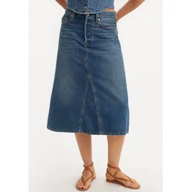 Levi's Levis Damen High Rise A-Line DECON SKIRT in Blau, US 29