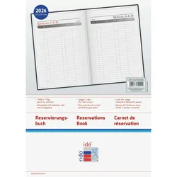 Rido Buchkalender Reservierung A4 1 Tag/Seite Balacron schwarz 2026