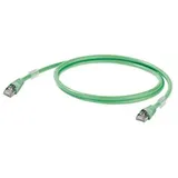 Weidmüller 1251590010 RJ45 Patchkabel CAT 6a S/FTP 1.00m Grün UL-zertifiziert 1St.