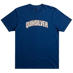 T-Shirt QUIKSILVER "Scholarship", Herren, Gr. S, blau (estate blau), [Hauptstoff] 100% Baumwolle, Kurzarm, Shirts