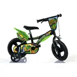 DINO BIKES 12 Zoll Kinderfahrrad Mountainbike T-Rex Dinosaurier - Schwarz