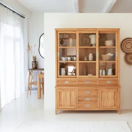 Tikamoon Geschirrschrank 162 x 210 x 46 cm Beige