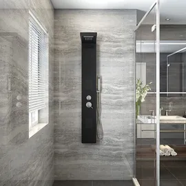 Home Deluxe Duschpaneel Cascata black
