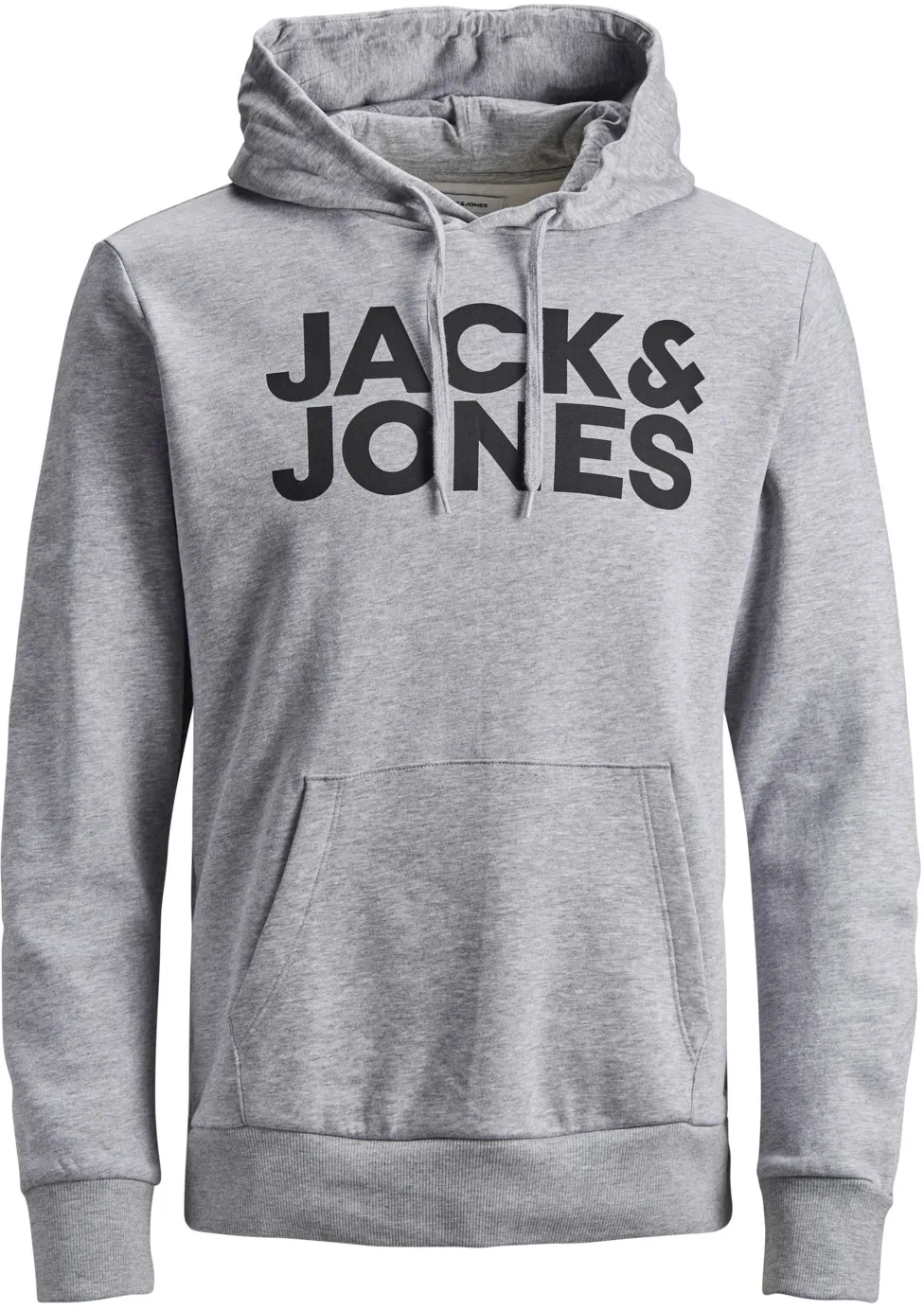 Jack & Jones Herren Hoodie Kapuzenpullover Pullover JJECORP Grau Reg /Large Print XL