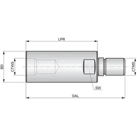 Pramet Fräseraufnahme ISO AT.M16-IHA.M12.040 Grundkörper-D. 29 mm