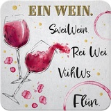 Sheepworld - 48142 - Untersetzer, B17, EIN Wein .., Kork, 9,5cm x 9,5cm