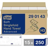 TORK 290143 Papierhandtücher (L x B) 23cm x 22.60cm Weiß 3750St.