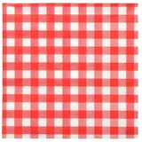 Papstar 100 Servietten, 3-lagig 1/4-Falz 33 cm x 33 cm rot "Vichy Karo"