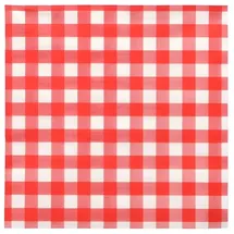 Papstar 100 Servietten, 3-lagig 1/4-Falz 33 cm x 33 cm rot "Vichy Karo"