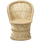 Marrakesch Orient & Mediterran Interior Boho style Gartensessel 42 x 43 x 76 cm beige 1 St.