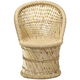 Marrakesch Orient & Mediterran Interior Boho style Gartensessel 42 x 43 x 76 cm beige 1 St.