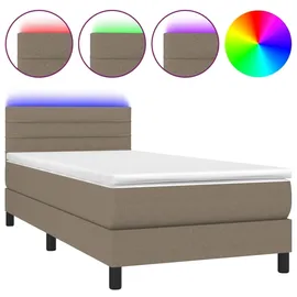 vidaXL Boxspringbett 100 x 200 cm Taupe